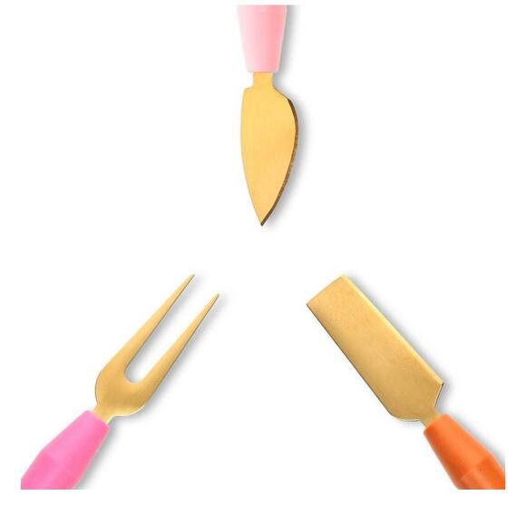 Cheese Knives Set Pink / Orange -Target - Picture 3 of 4